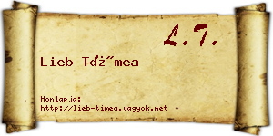 Lieb Tímea névjegykártya